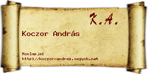 Koczor András névjegykártya
